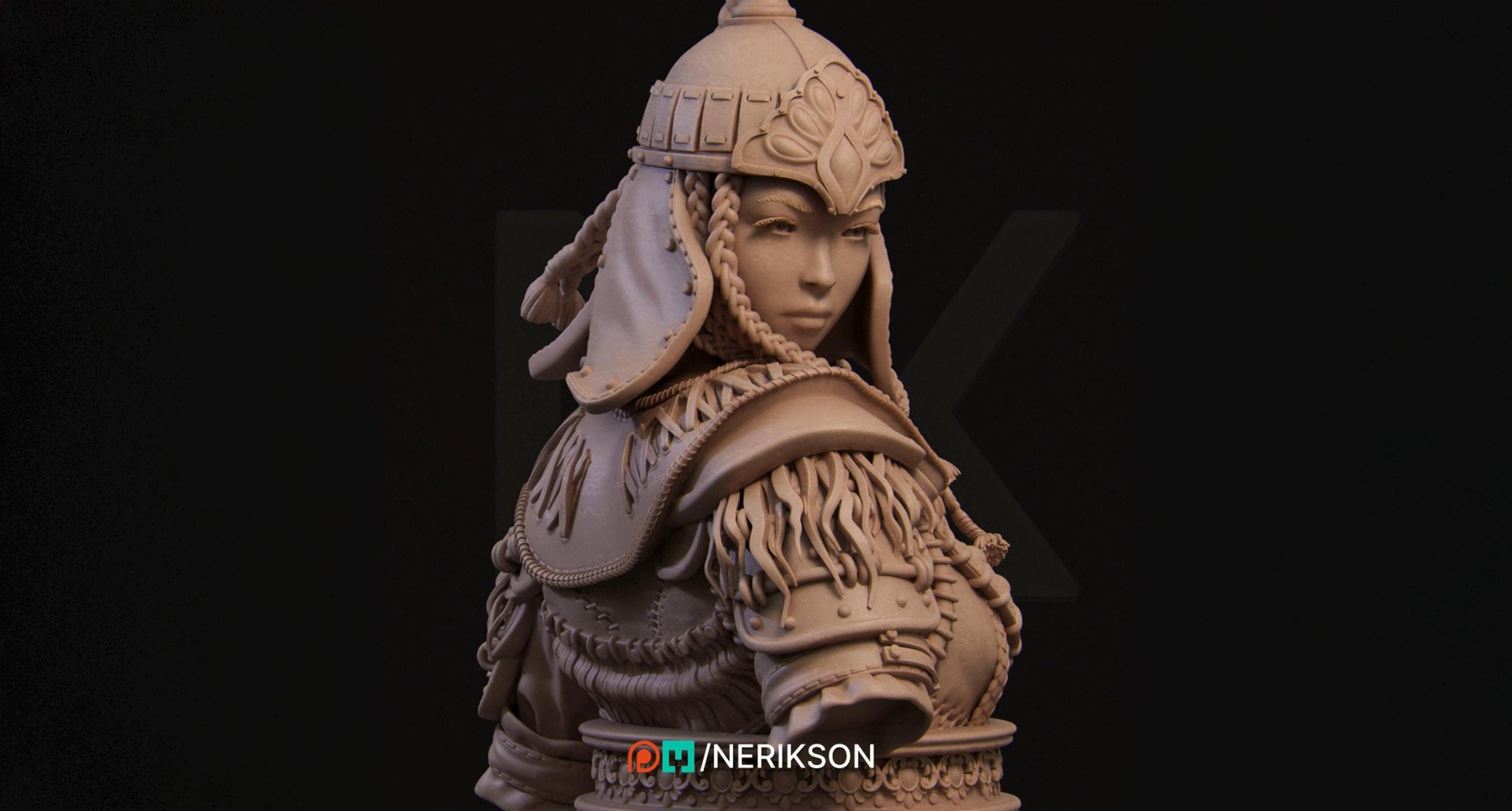 Undefeated Princess Bust, Tuya | Tabletop RPG Miniature | Nerikson | Roleplaying 3D Printed Fantasy Mini - 3DPrintDen