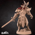 Vampire Necromancer Miniature | Tabletop RPG Miniature | Bite the Bullet | Roleplaying 3D Printed Fantasy Mini - 3DPrintDen