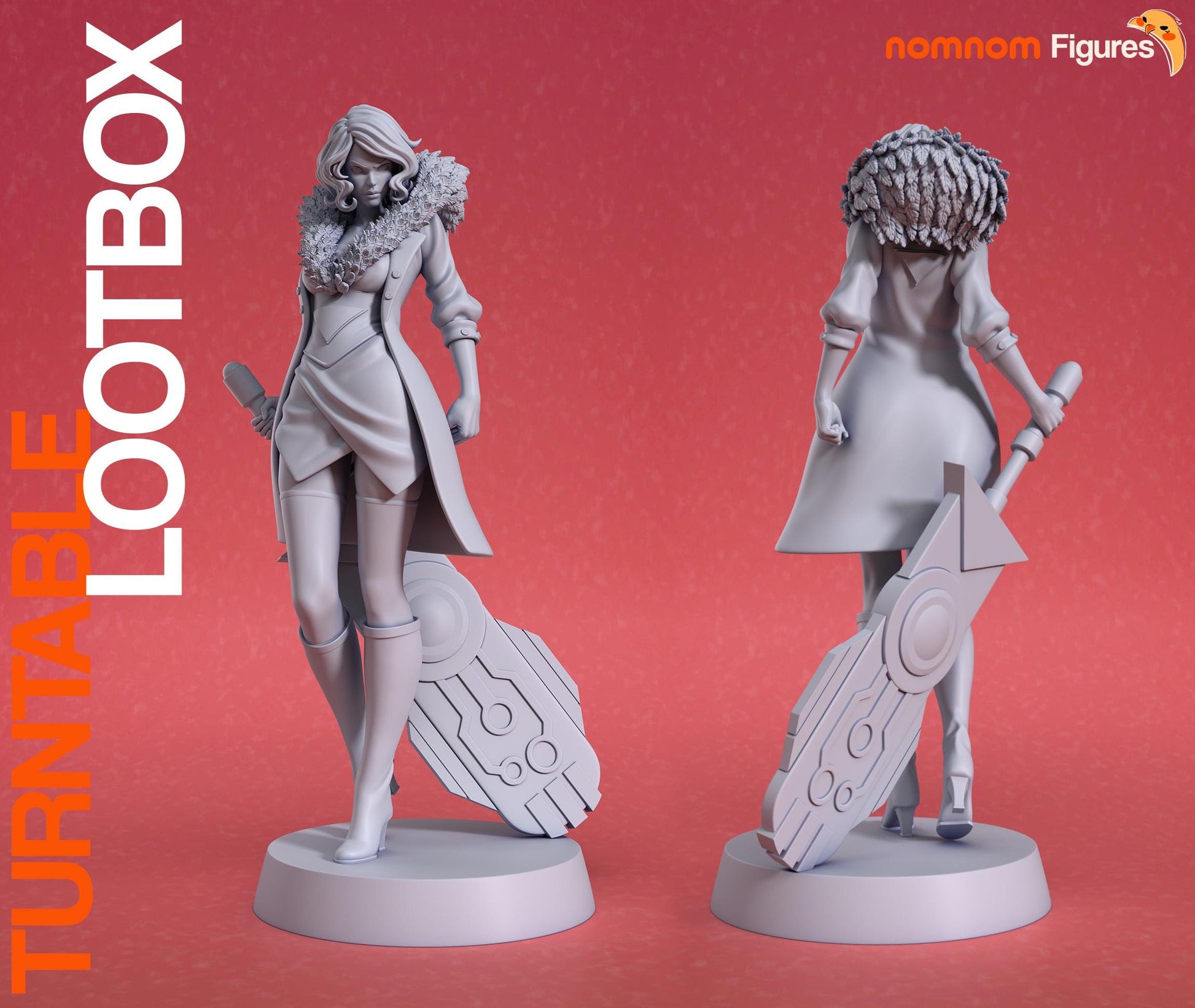 Red Figurine | Video Game Figurine | Nomnom Figures | 3D Printed Display Miniature Fanart
