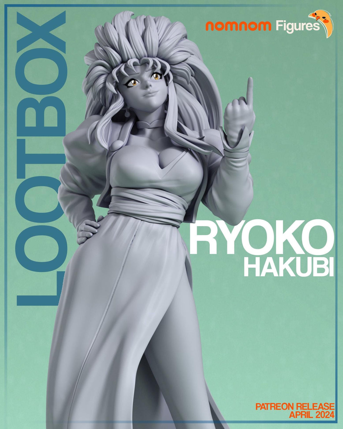 Ryoko Figurine | Anime Figurine | Nomnom Figures | 3D Printed Display Miniature Fanart