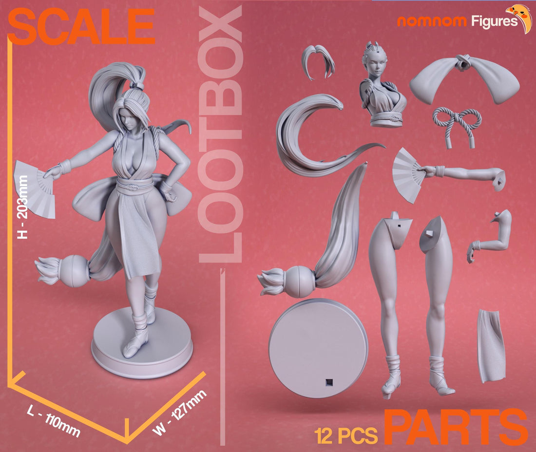 Mai Figurine | Video Game Figurine | Nomnom Figures | 3D Printed Display Miniature Fanart