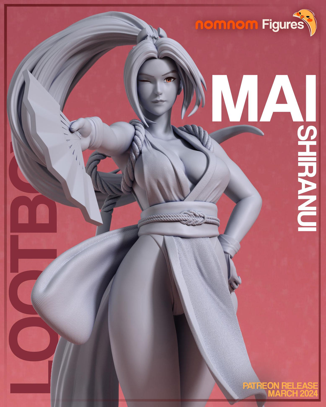 Mai Figurine | Video Game Figurine | Nomnom Figures | 3D Printed Display Miniature Fanart