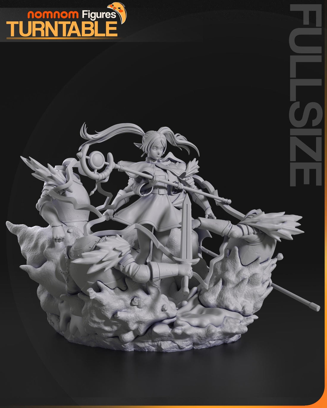 Frieren Figurine | Anime Figurine | Nomnom Figures | 3D Printed Display Miniature Fanart