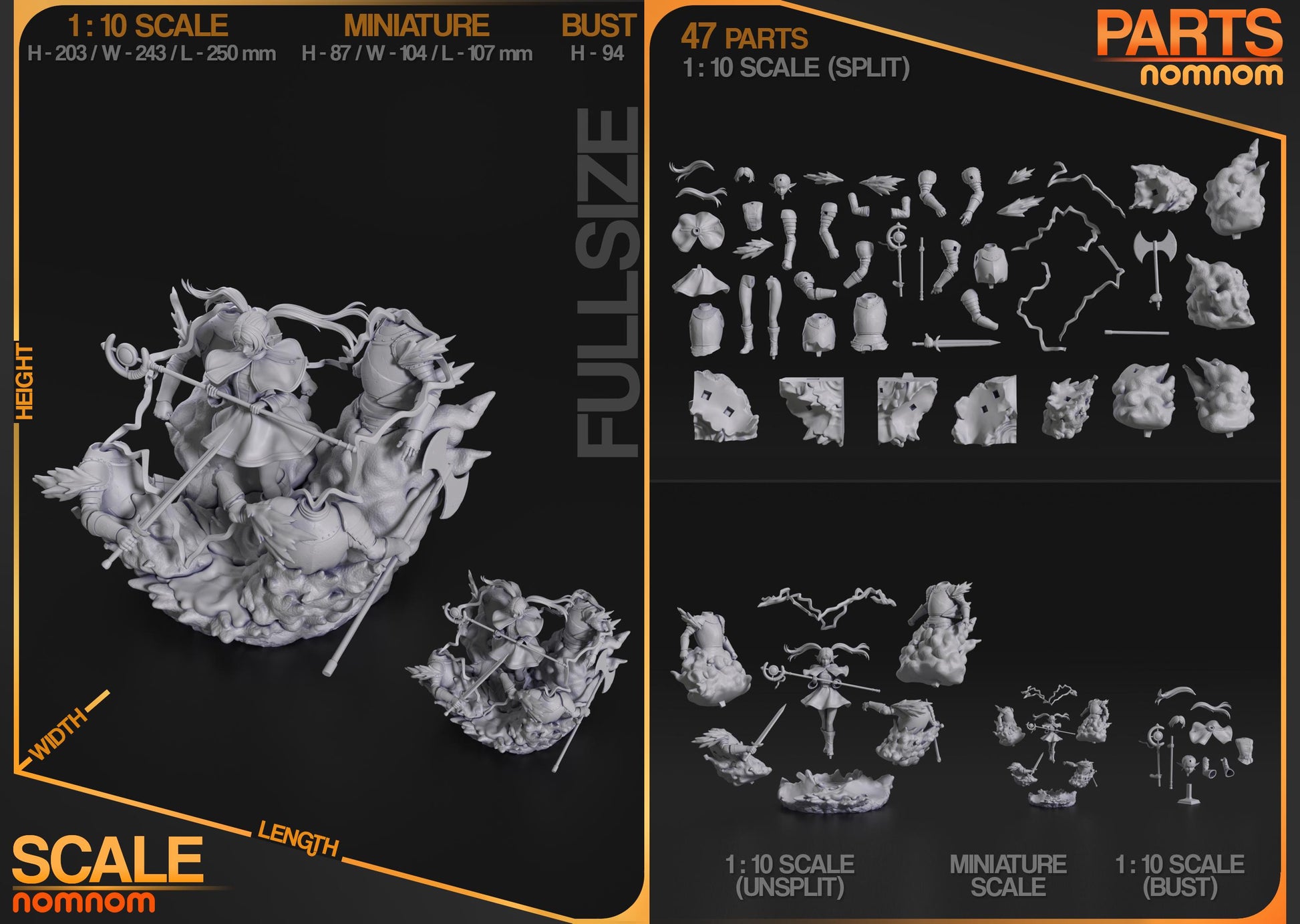 Frieren Figurine | Anime Figurine | Nomnom Figures | 3D Printed Display Miniature Fanart