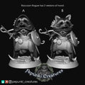 Raccoon Rogue Miniature | Tabletop RPG Miniature | Pepunki Creatures | Roleplaying 3D Printed Fantasy Mini - 3DPrintDen