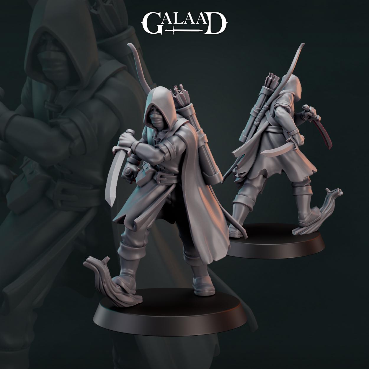 Ranger Miniature | Tabletop RPG Miniature | Galaad Miniatures | Roleplaying 3D Printed Fantasy Mini - 3DPrintDen