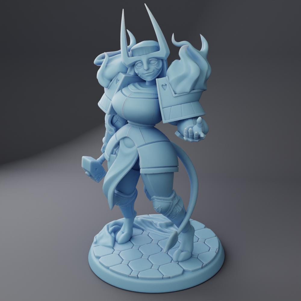 Female Cleric Reforged Miniature, Dahlia | Twin Goddess Miniatures | Tabletop RPG Miniature | Roleplaying 3D Printed Fantasy Mini - 3DPrintDen