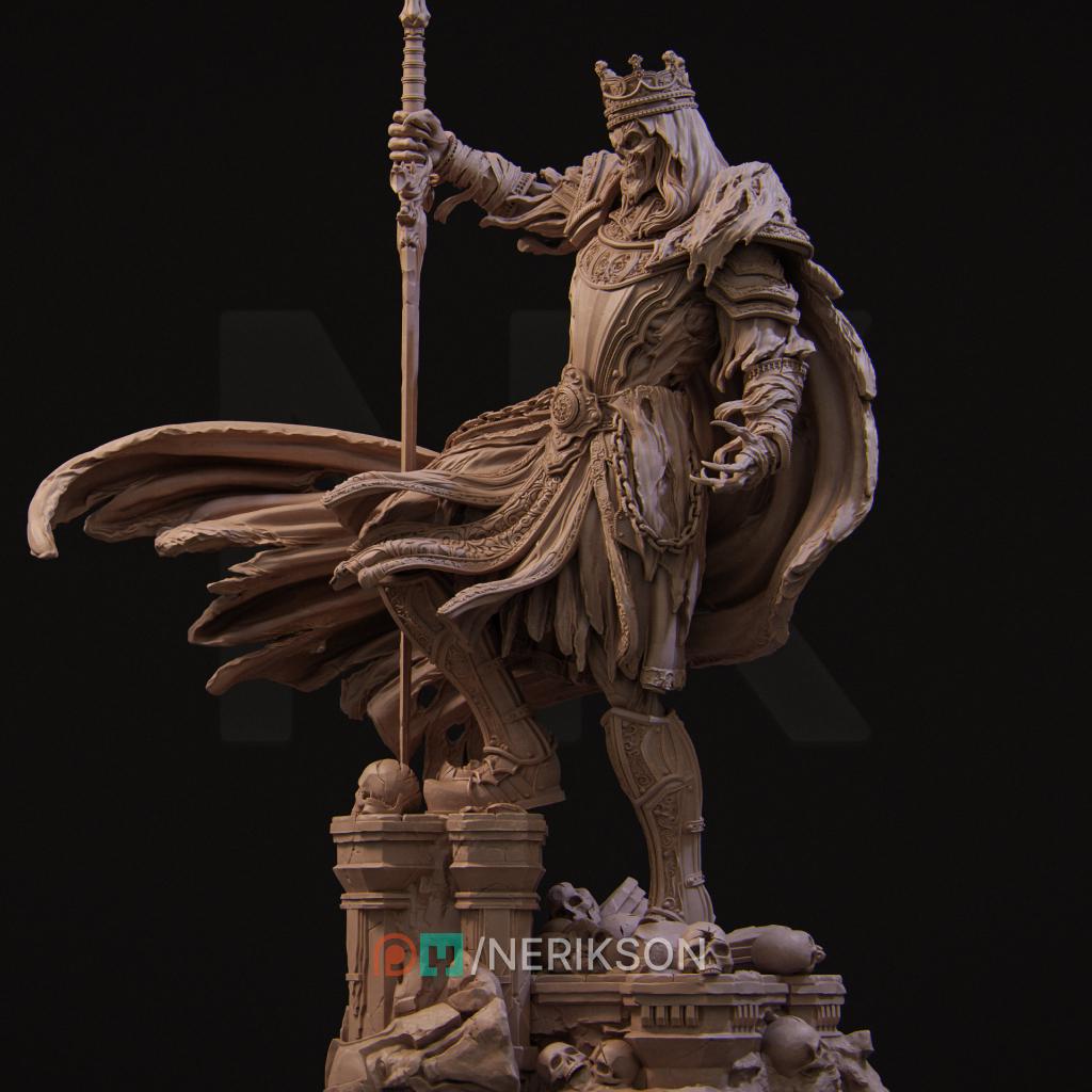 Shattered King Miniature | Tabletop RPG Miniature | Nerikson | Roleplaying 3D Printed Fantasy Mini - 3DPrintDen