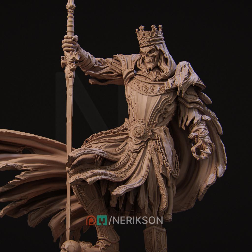 Shattered King Miniature | Tabletop RPG Miniature | Nerikson | Roleplaying 3D Printed Fantasy Mini - 3DPrintDen