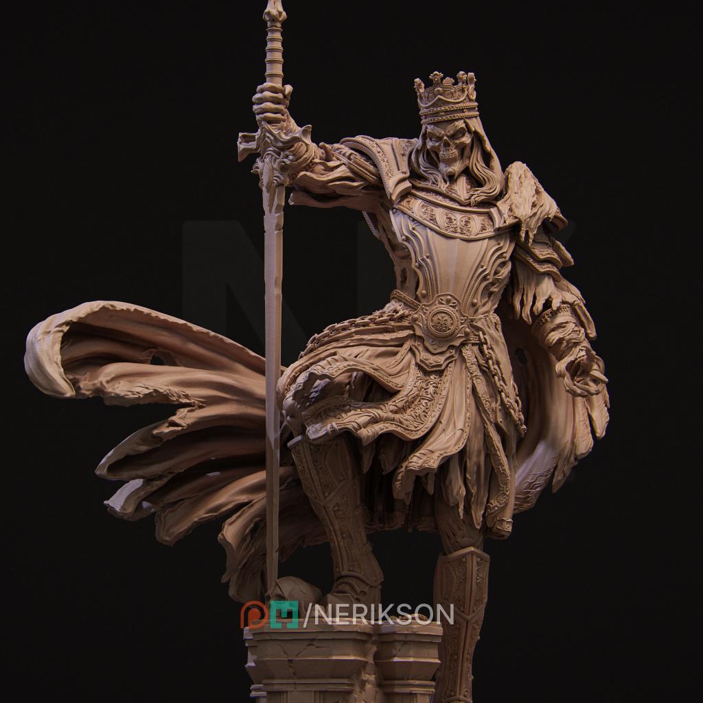 Shattered King Miniature | Tabletop RPG Miniature | Nerikson | Roleplaying 3D Printed Fantasy Mini - 3DPrintDen