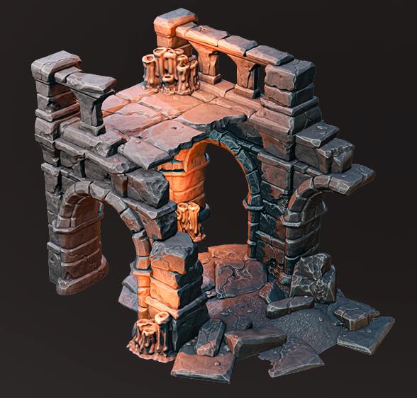Elevated Road Ruins of Whisper Terrain Scenery | Makers Anvil | Roleplaying 3D Printed Fantasy Scenery | Miniature Building TTRPG - 3DPrintDen