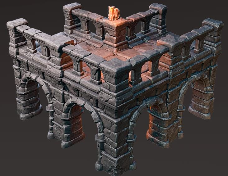 Elevated Road Ruins of Whisper Terrain Scenery | Makers Anvil | Roleplaying 3D Printed Fantasy Scenery | Miniature Building TTRPG - 3DPrintDen