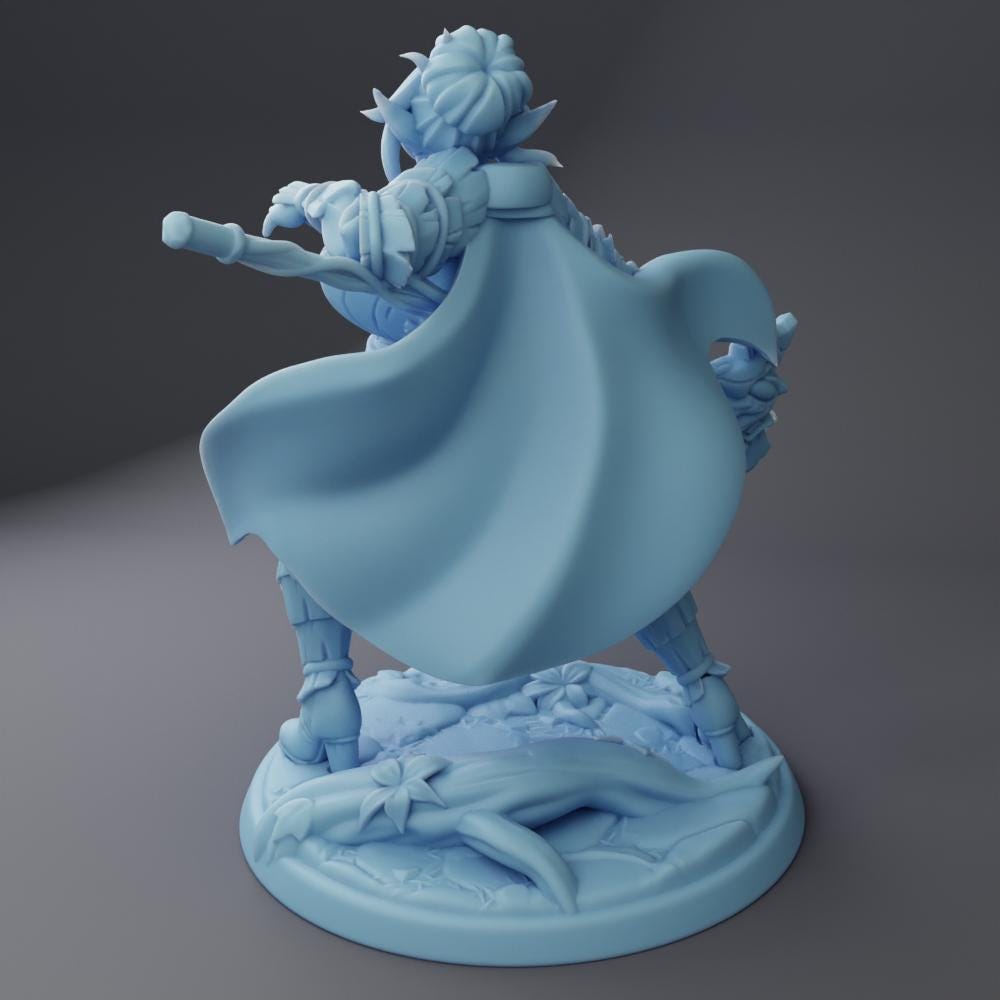 Female Defender Miniature, Nora | Twin Goddess Miniatures | Tabletop RPG Miniature | Roleplaying 3D Printed Fantasy Mini - 3DPrintDen
