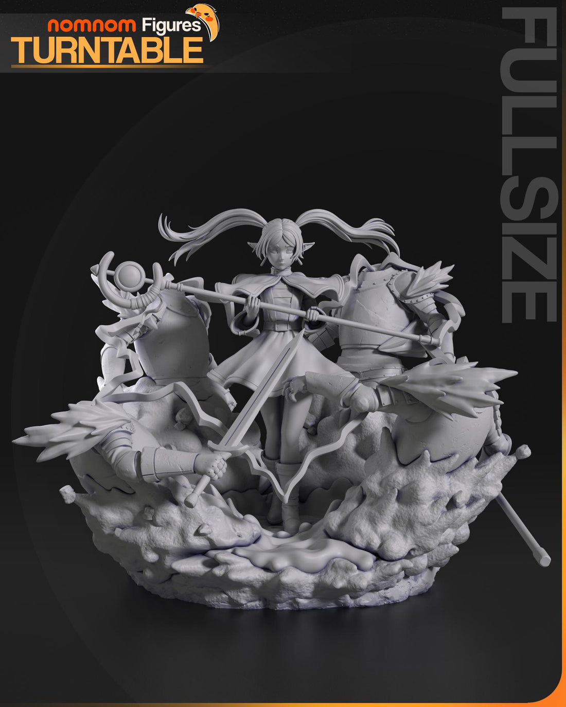 Frieren Figurine | Anime Figurine | Nomnom Figures | 3D Printed Display Miniature Fanart