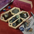 Wooden Dice & Miniature Box | TTRPG DnD Dice Storage | Magnetic Case | Gaming Accessory | Gift Box | Solid Maple Exotic Wood - 3DPrintDen