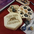 Engraved Wooden Dice Box | TTRPG DnD Dice Storage | Magnetic Case | Gaming Accessory | Gift Box | Solid Maple Exotic Wood - 3DPrintDen