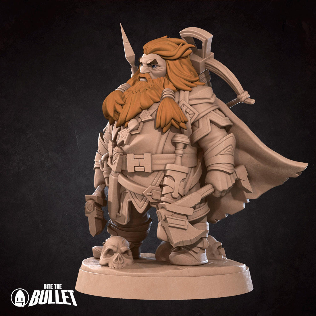 Dwarf Ranger Miniature| Tabletop RPG Miniature | Bite the Bullet | Roleplaying 3D Printed Fantasy Mini - 3DPrintDen