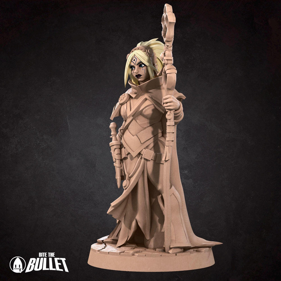 Sorceress Miniature, Saray | Tabletop RPG Miniature | Bite the Bullet | Roleplaying 3D Printed Fantasy Mini - 3DPrintDen