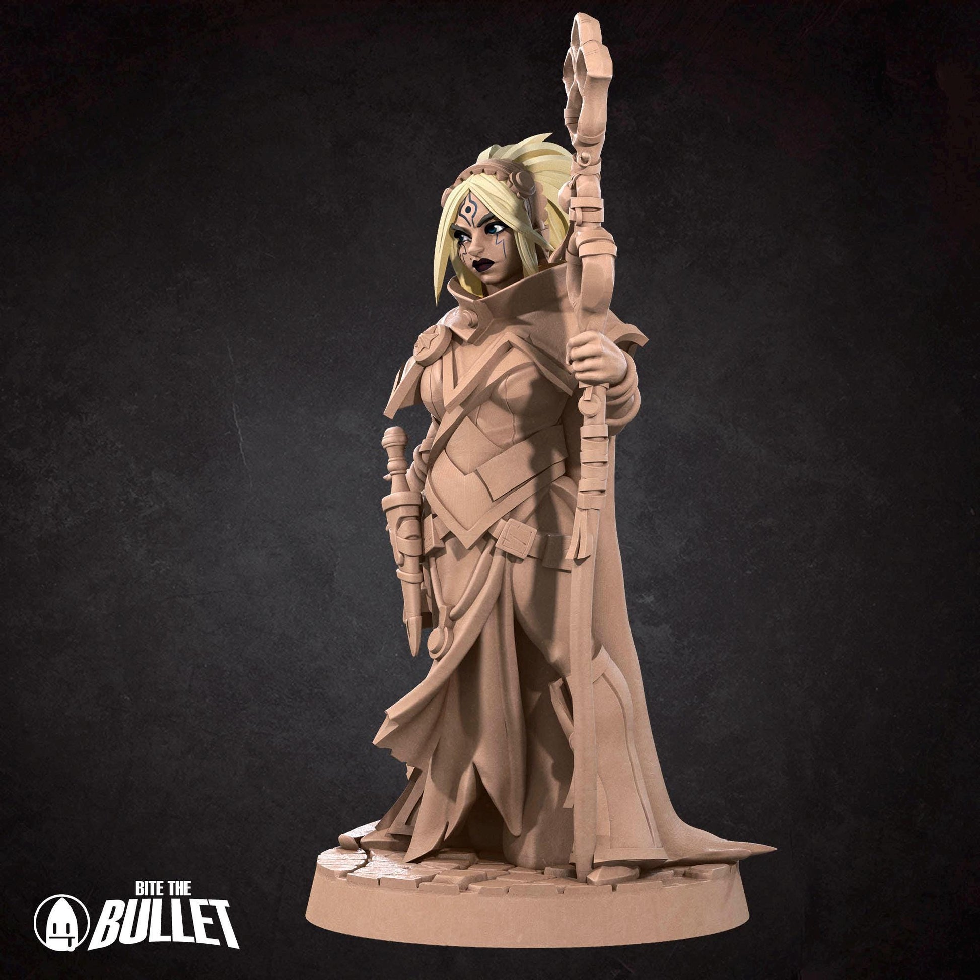 Sorceress Miniature, Saray | Tabletop RPG Miniature | Bite the Bullet | Roleplaying 3D Printed Fantasy Mini - 3DPrintDen