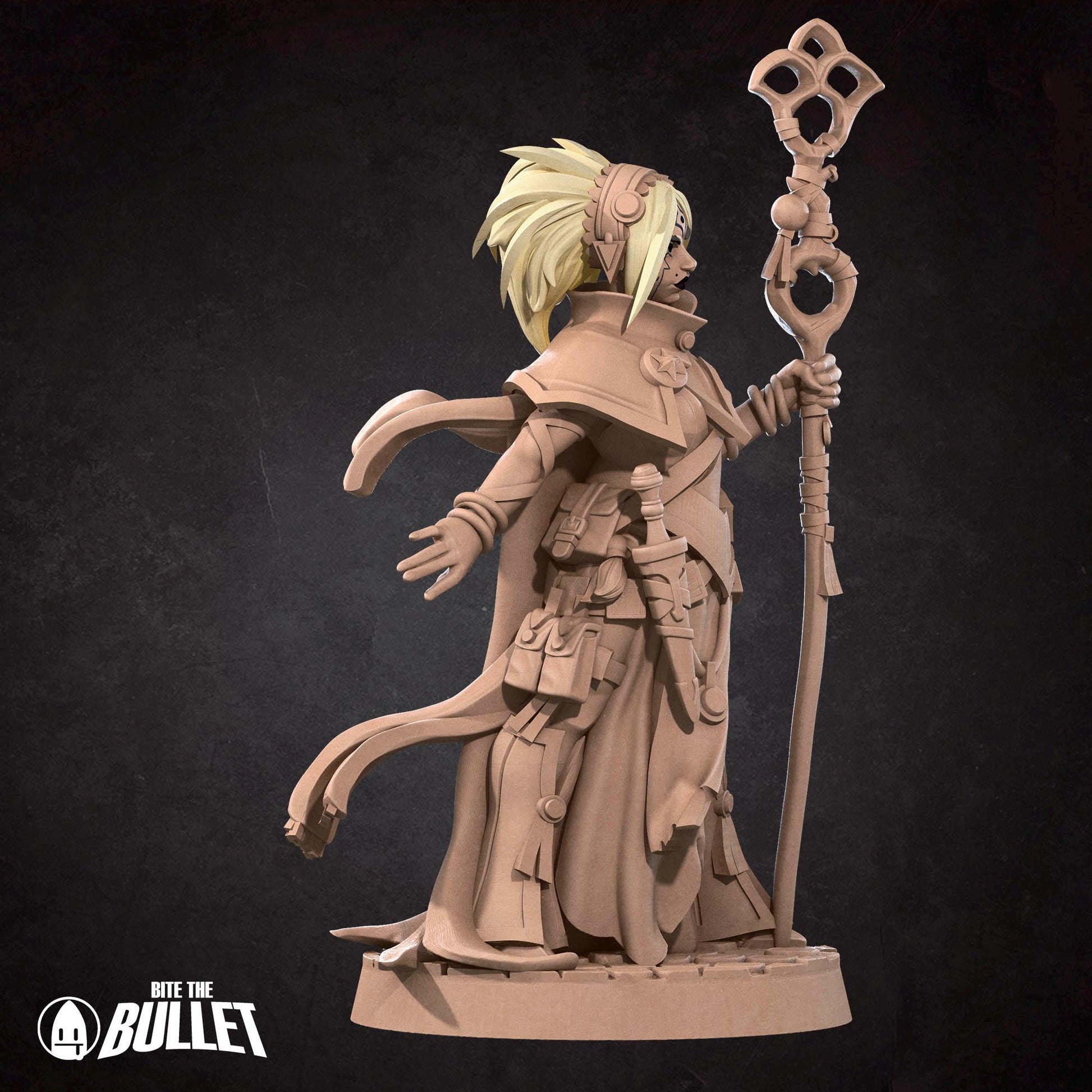 Sorceress Miniature, Saray | Tabletop RPG Miniature | Bite the Bullet | Roleplaying 3D Printed Fantasy Mini - 3DPrintDen