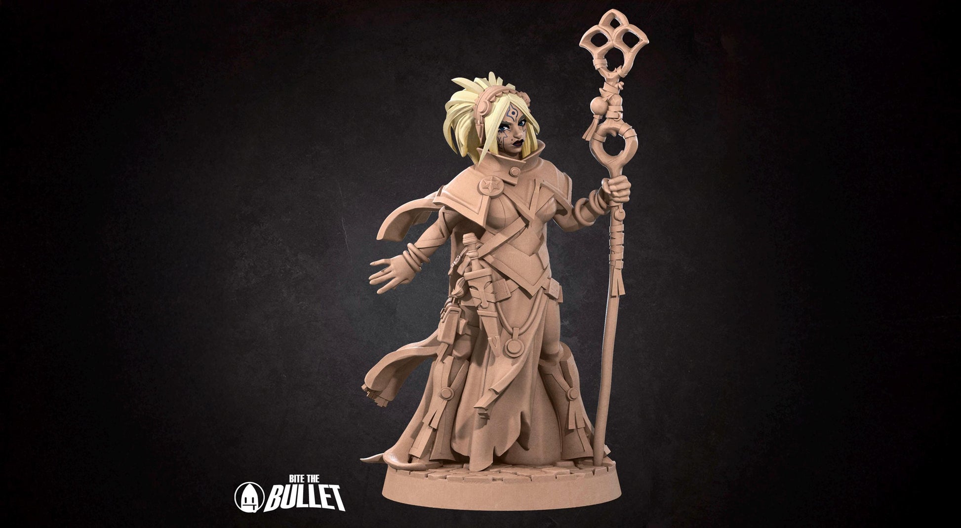 Sorceress Miniature, Saray | Tabletop RPG Miniature | Bite the Bullet | Roleplaying 3D Printed Fantasy Mini - 3DPrintDen