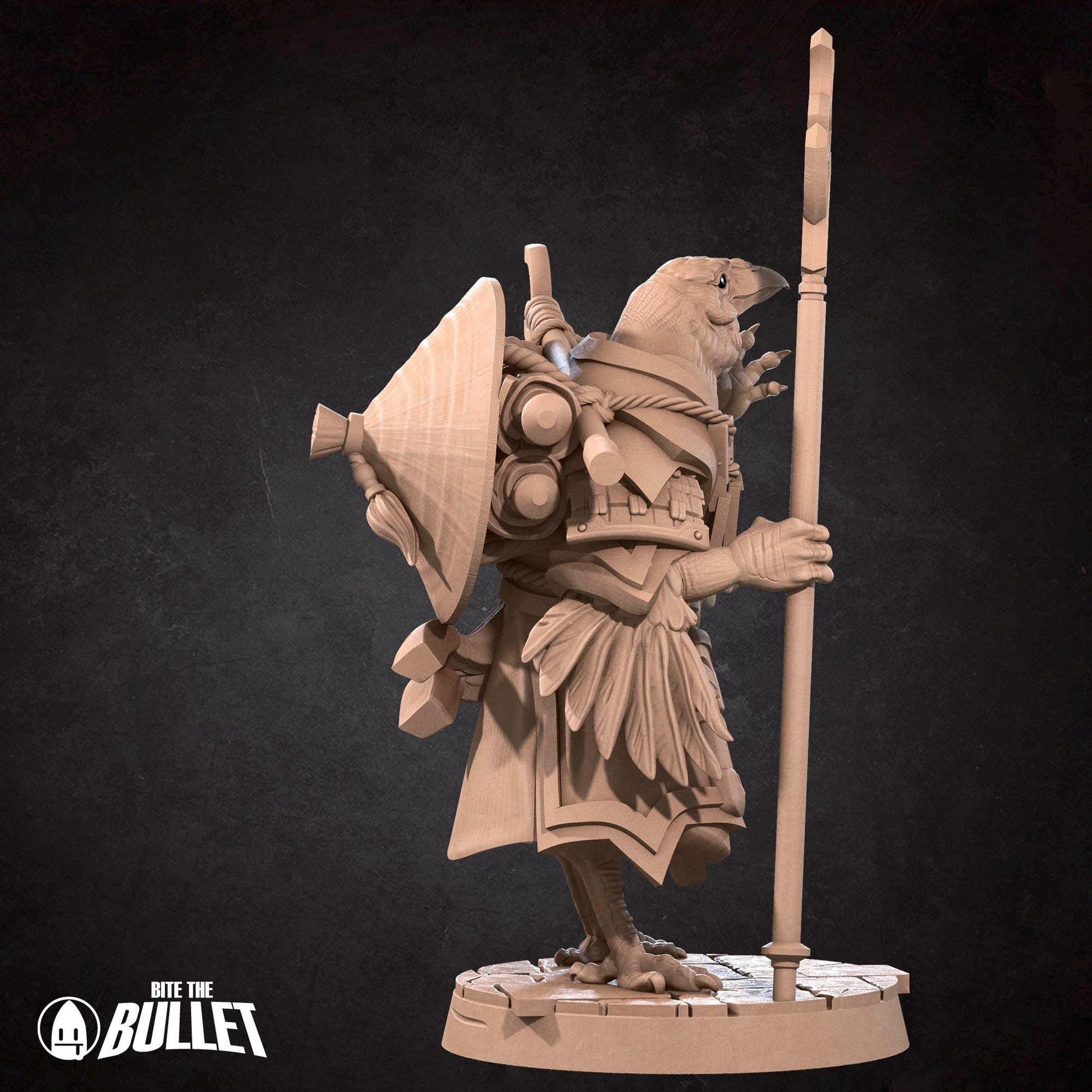 Tengu Oracle Miniature | Tabletop RPG Miniature | Bite the Bullet | Roleplaying 3D Printed Fantasy Mini - 3DPrintDen