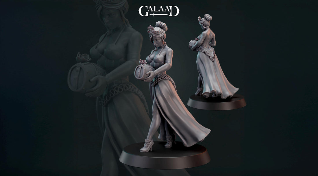 Princess Miniature | Tabletop RPG Miniature | Galaad Miniatures | Roleplaying 3D Printed Fantasy Mini - 3DPrintDen