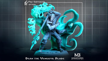 Dean the Vengeful Blade Miniature | Tabletop RPG Miniature | Miniatures Blueprint | Roleplaying 3D Printed Fantasy Mini - 3DPrintDen