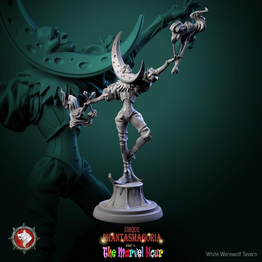 Celestine Performer Miniature | Tabletop RPG Miniature | White Werewolf Tavern | Roleplaying 3D Printed Fantasy Mini - 3DPrintDen