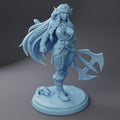 Female Barbarian Miniature, Inga | Twin Goddess Miniatures | Tabletop RPG Miniature | Roleplaying 3D Printed Fantasy Mini - 3DPrintDen