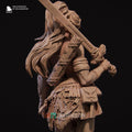 Female Barbarian Mercenary Miniature, Lia | Tabletop RPG Miniature | Nerikson | Roleplaying 3D Printed Fantasy Mini - 3DPrintDen