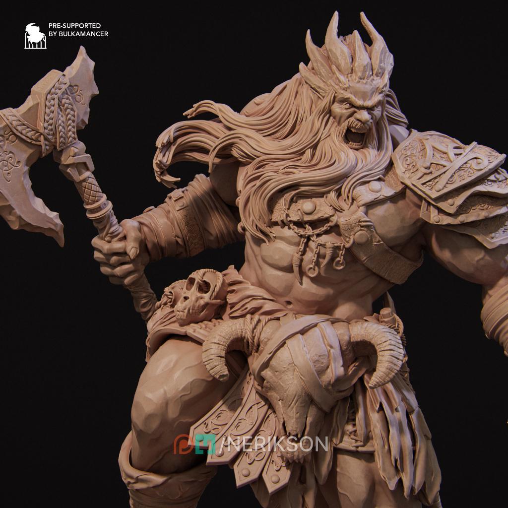 The Stone Giant Miniature | Tabletop RPG Miniature | Nerikson | Roleplaying 3D Printed Fantasy Mini - 3DPrintDen