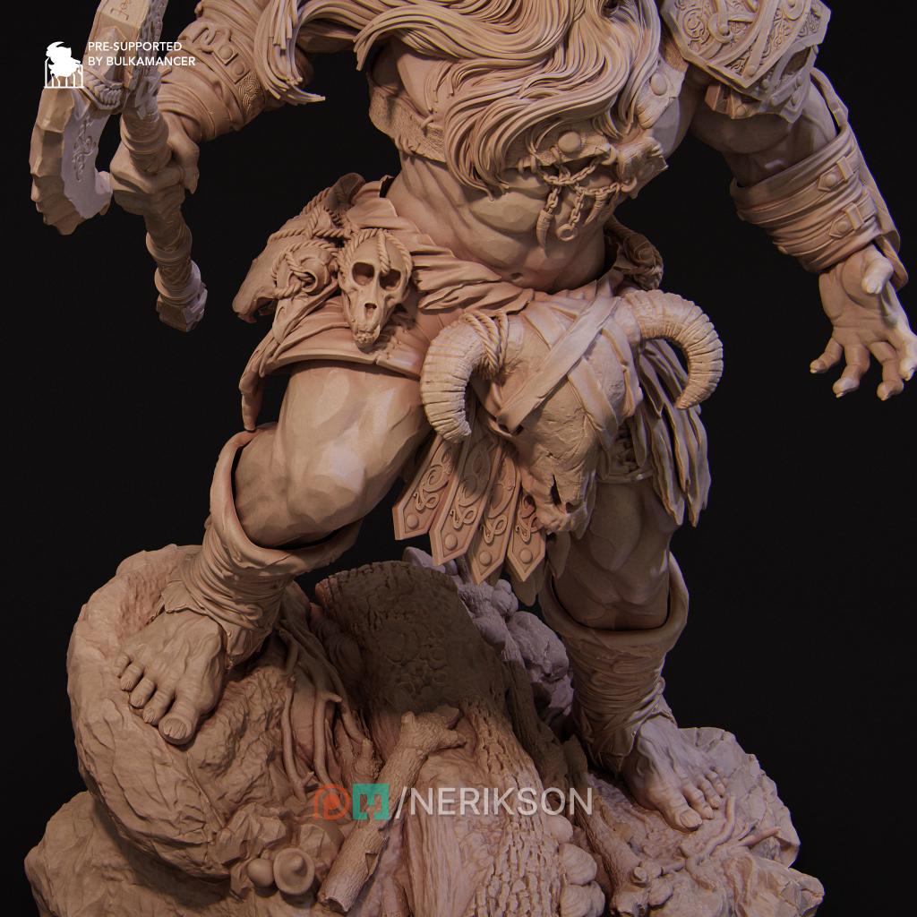 The Stone Giant Miniature | Tabletop RPG Miniature | Nerikson | Roleplaying 3D Printed Fantasy Mini - 3DPrintDen