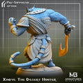 Desert Hunter Miniature, Xindyl | Tabletop RPG Miniature | Miniatures Blueprint | Roleplaying 3D Printed Fantasy Mini - 3DPrintDen