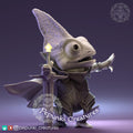 Chameleon Knight Miniature | Tabletop RPG Miniature | Pepunki Creatures | Roleplaying 3D Printed Fantasy Mini - 3DPrintDen