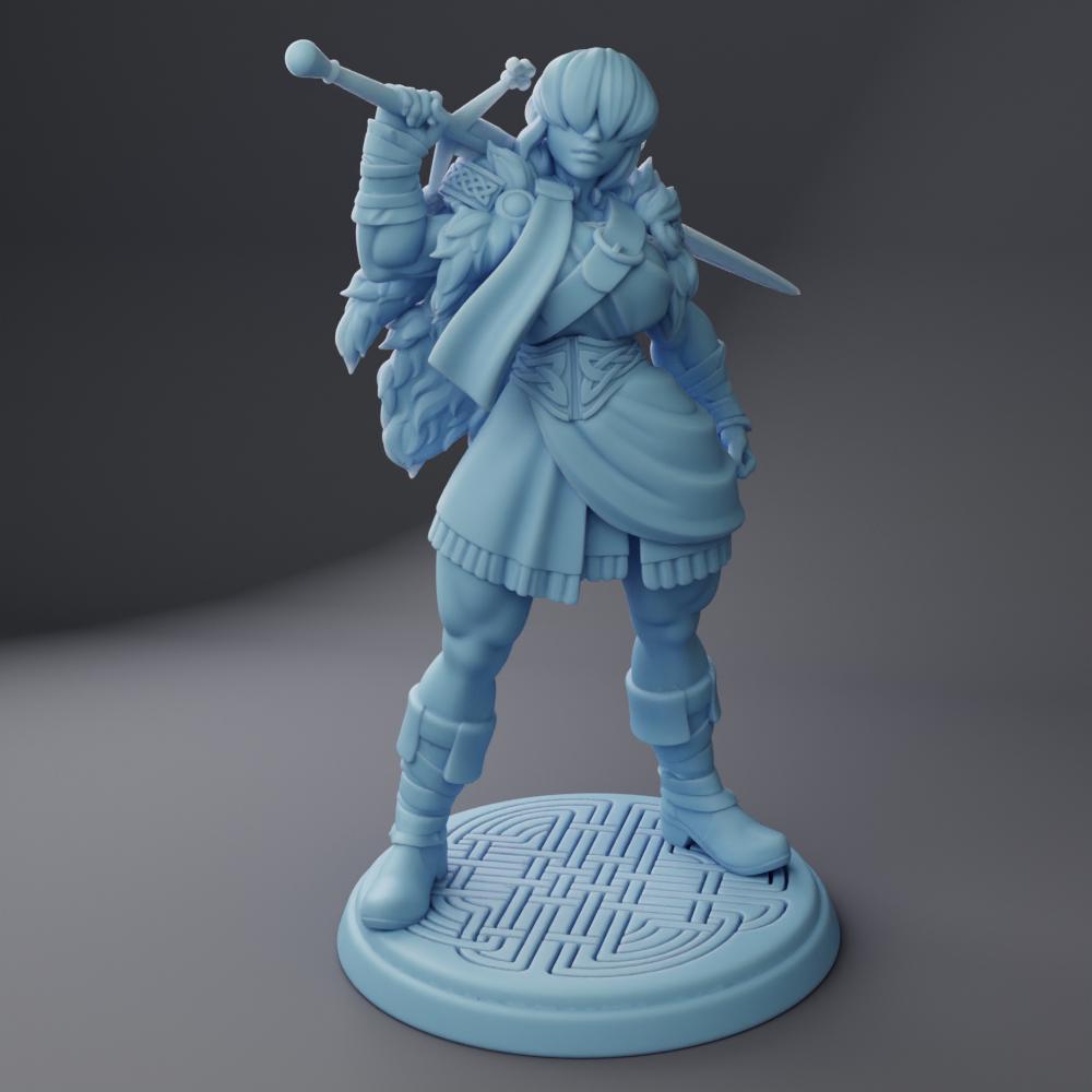 Female Minotaur Miniature, Maisie | Twin Goddess Miniatures | Tabletop RPG Miniature | Roleplaying 3D Printed Fantasy Mini - 3DPrintDen