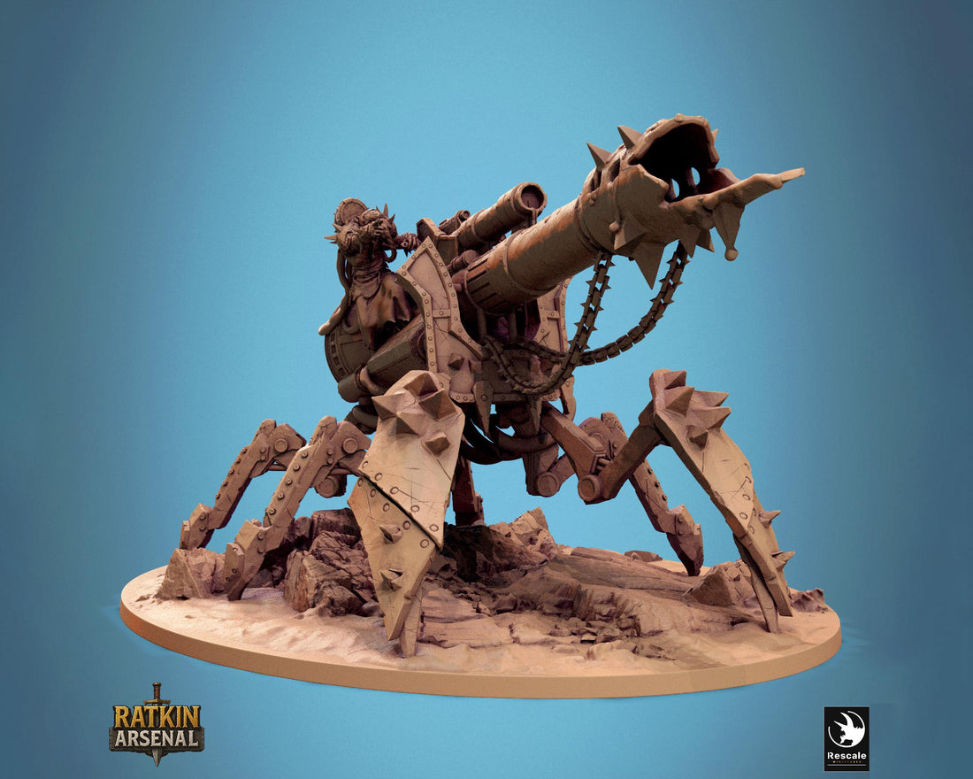 Heavy Plasma Cannon Miniature | Tabletop RPG Miniature | Rescale Miniature | Roleplaying 3D Printed Fantasy Mini - 3DPrintDen