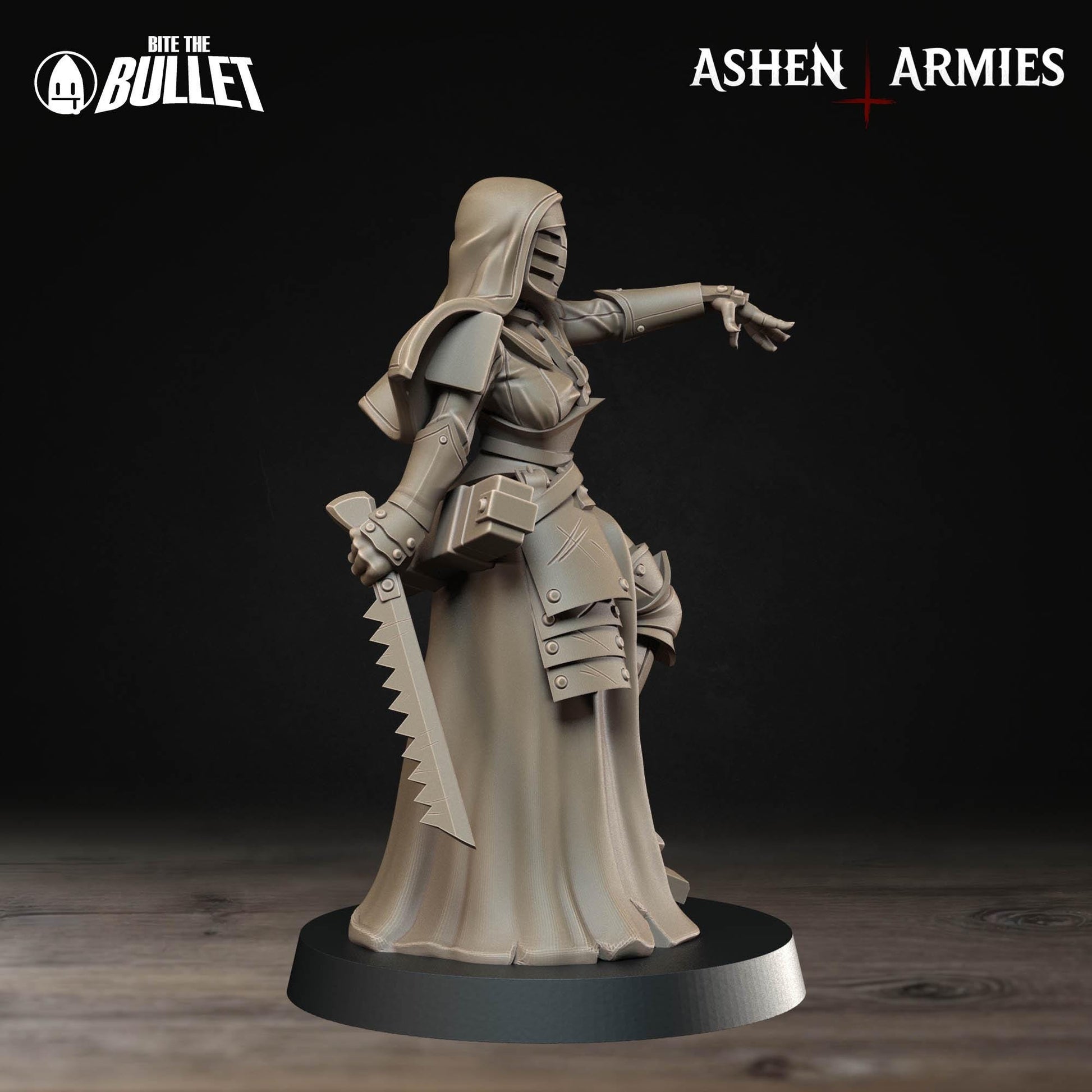 Female Combat Medic Miniature | Tabletop RPG Miniature | Bite the Bullet | Roleplaying 3D Printed Fantasy Mini - 3DPrintDen