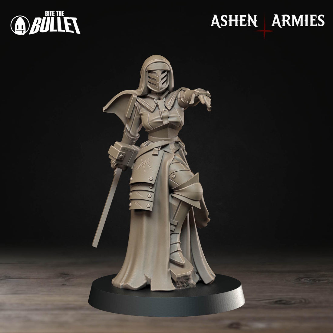 Female Combat Medic Miniature | Tabletop RPG Miniature | Bite the Bullet | Roleplaying 3D Printed Fantasy Mini - 3DPrintDen