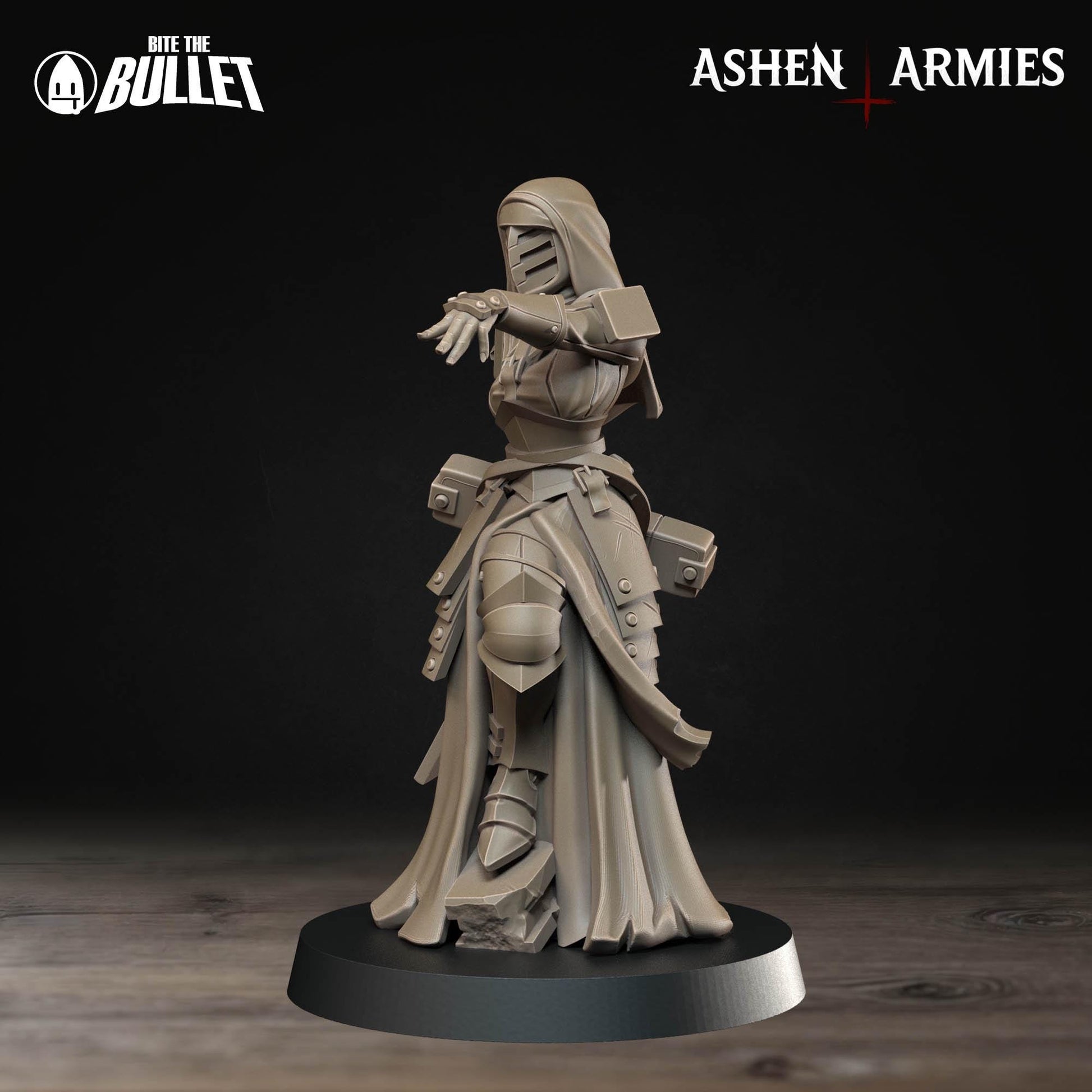 Female Combat Medic Miniature | Tabletop RPG Miniature | Bite the Bullet | Roleplaying 3D Printed Fantasy Mini - 3DPrintDen