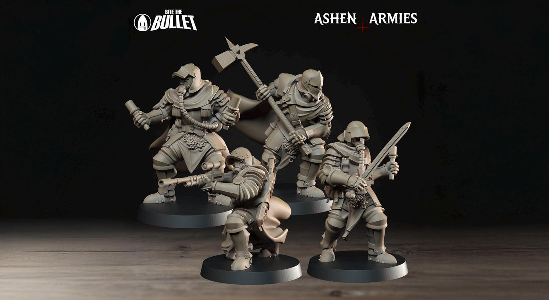 Shocktroopers Miniature | Tabletop RPG Miniature | Bite the Bullet | Roleplaying 3D Printed Fantasy Mini - 3DPrintDen