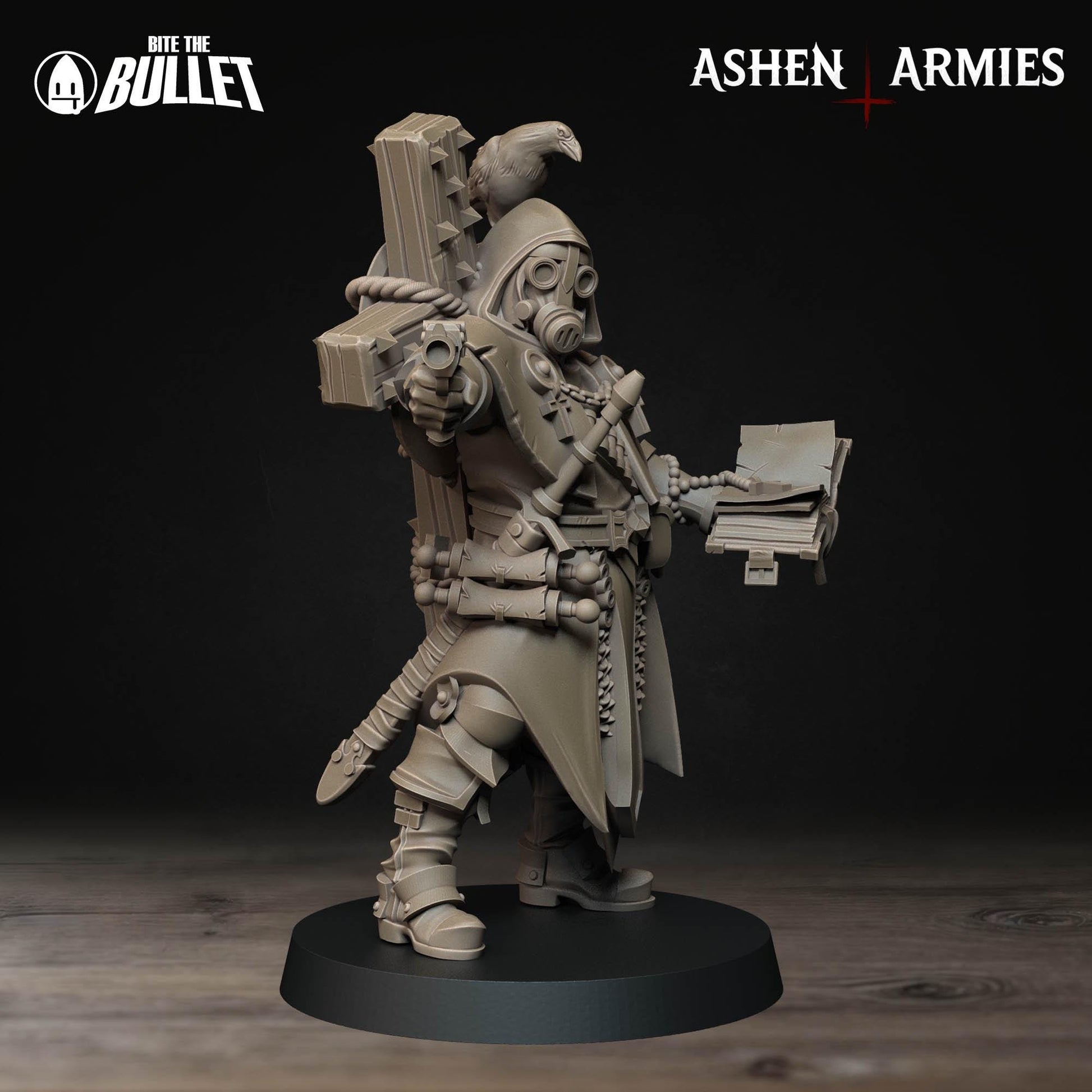 Trench Cleric Miniature | Tabletop RPG Miniature | Bite the Bullet | Roleplaying 3D Printed Fantasy Mini - 3DPrintDen