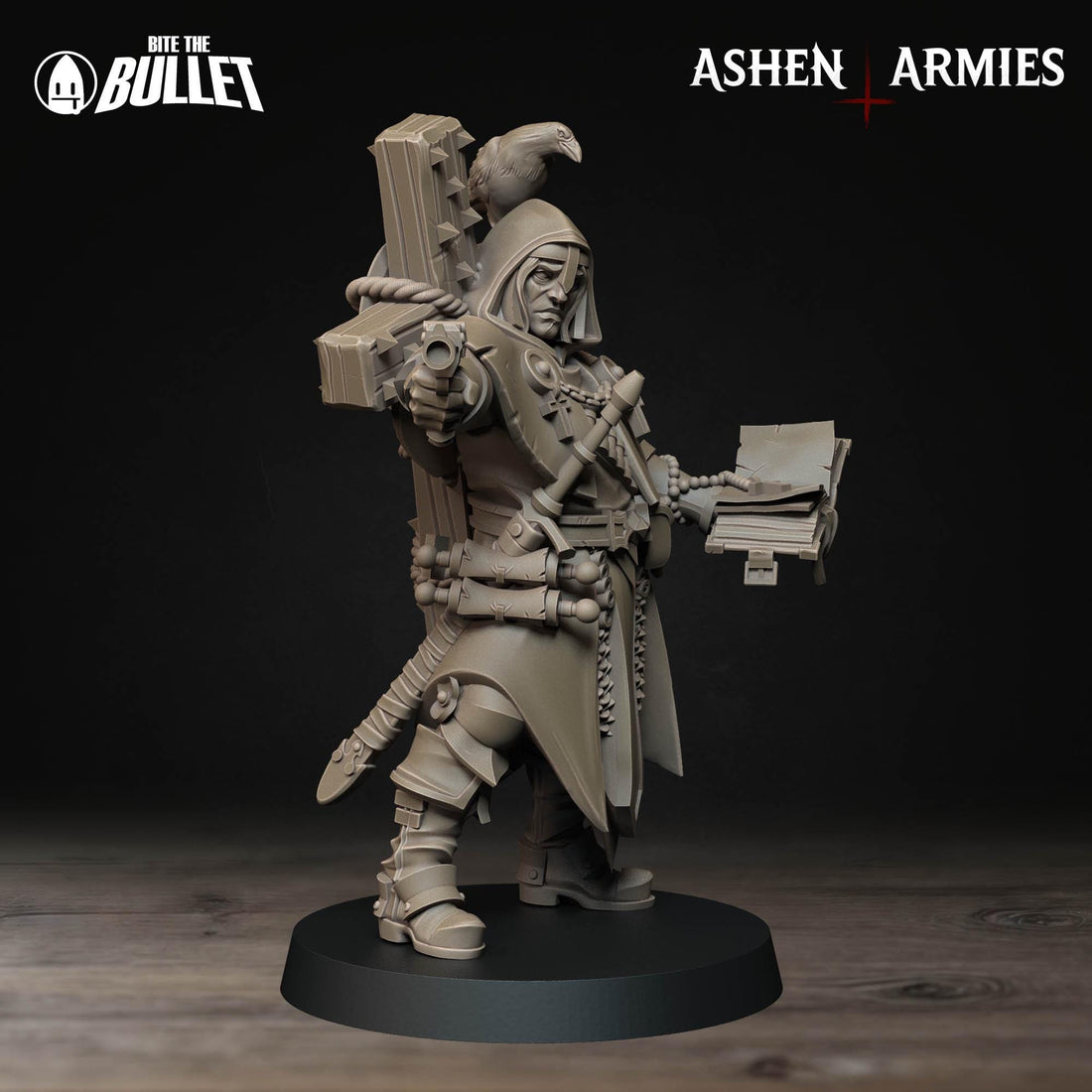 Trench Cleric Miniature | Tabletop RPG Miniature | Bite the Bullet | Roleplaying 3D Printed Fantasy Mini - 3DPrintDen