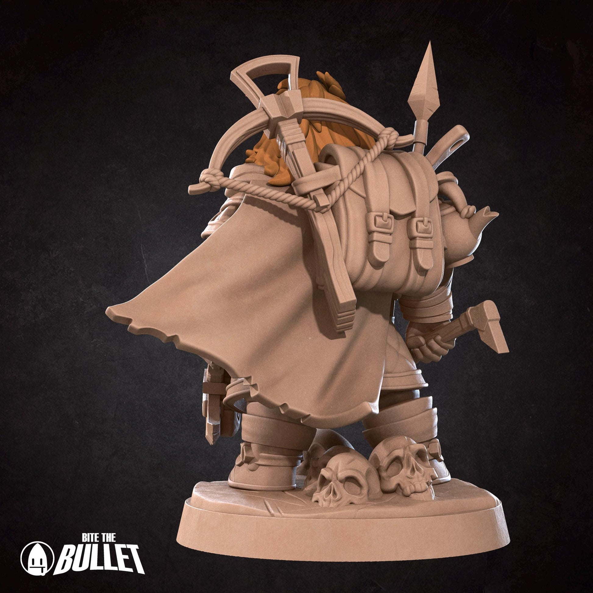 Dwarf Ranger Miniature| Tabletop RPG Miniature | Bite the Bullet | Roleplaying 3D Printed Fantasy Mini - 3DPrintDen