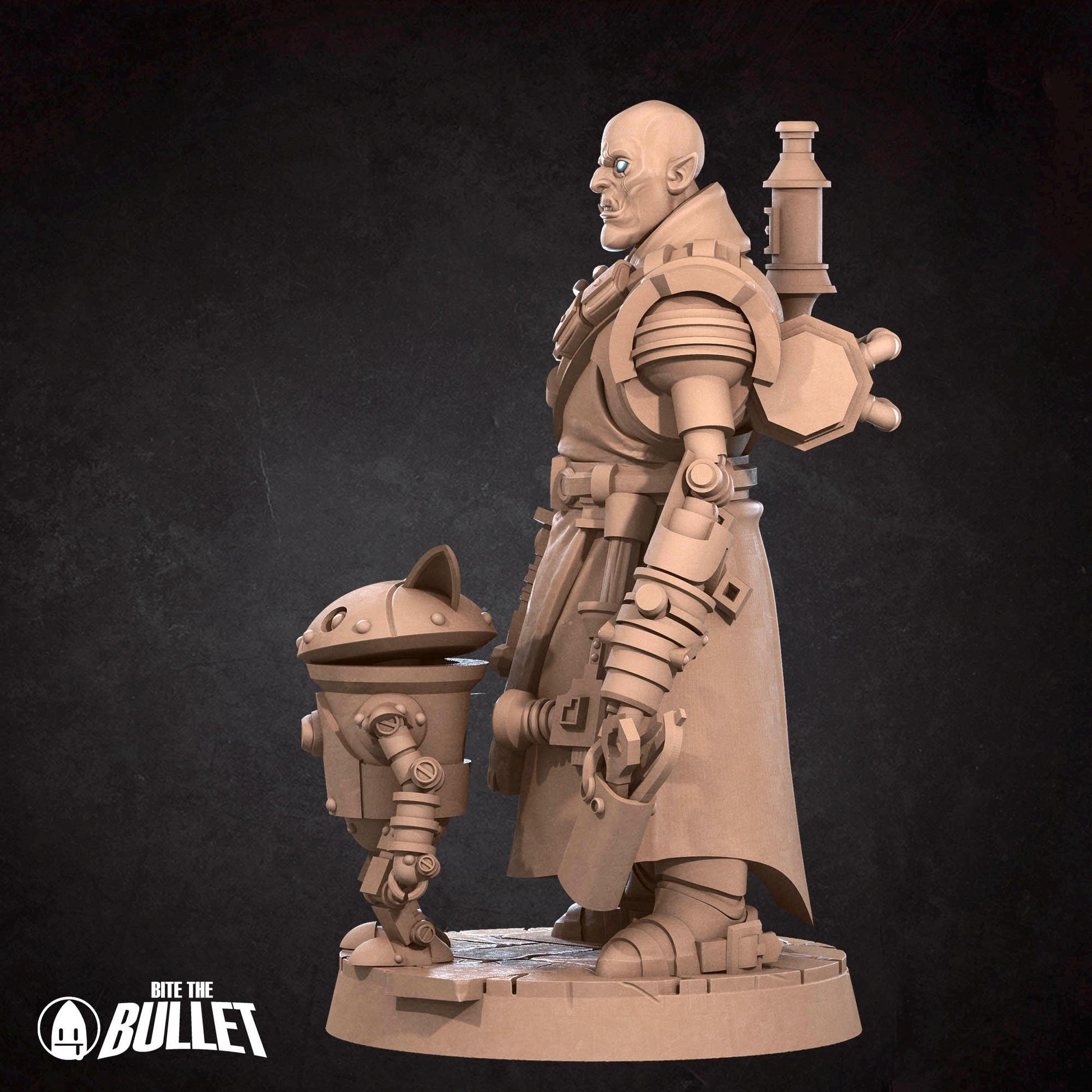Half-Orc Inventor Miniature | Tabletop RPG Miniature | Bite the Bullet | Roleplaying 3D Printed Fantasy Mini - 3DPrintDen