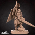 Female Fighter Miniature | Tabletop RPG Miniature | Bite the Bullet | Roleplaying 3D Printed Fantasy Mini - 3DPrintDen