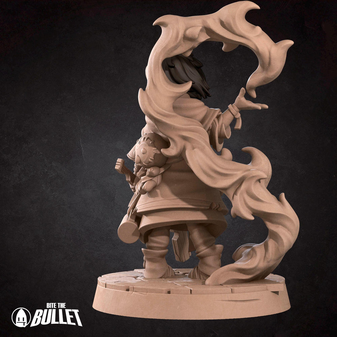 Female Kineticist Miniature | Tabletop RPG Miniature | Bite the Bullet | Roleplaying 3D Printed Fantasy Mini - 3DPrintDen