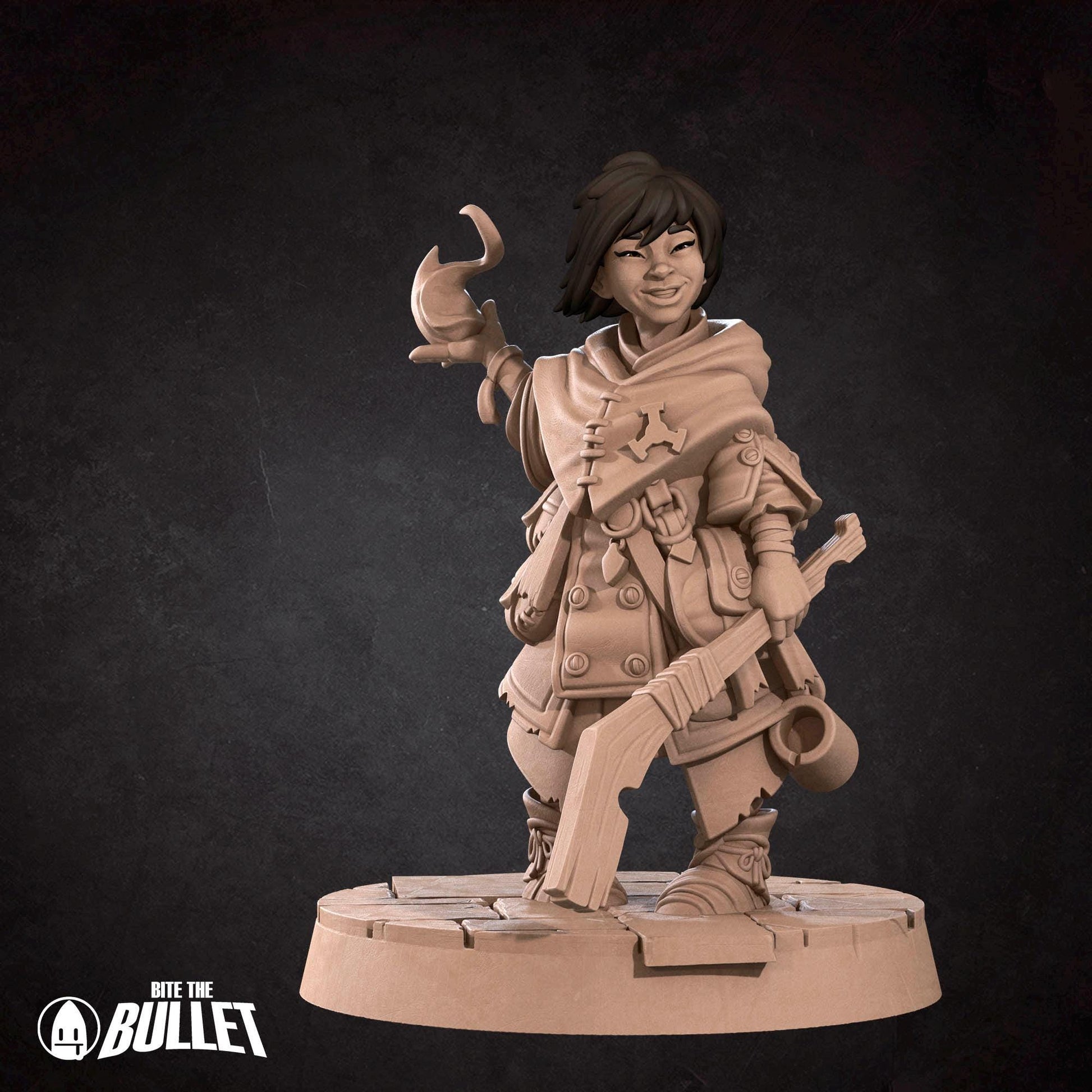 Female Kineticist Miniature | Tabletop RPG Miniature | Bite the Bullet | Roleplaying 3D Printed Fantasy Mini - 3DPrintDen