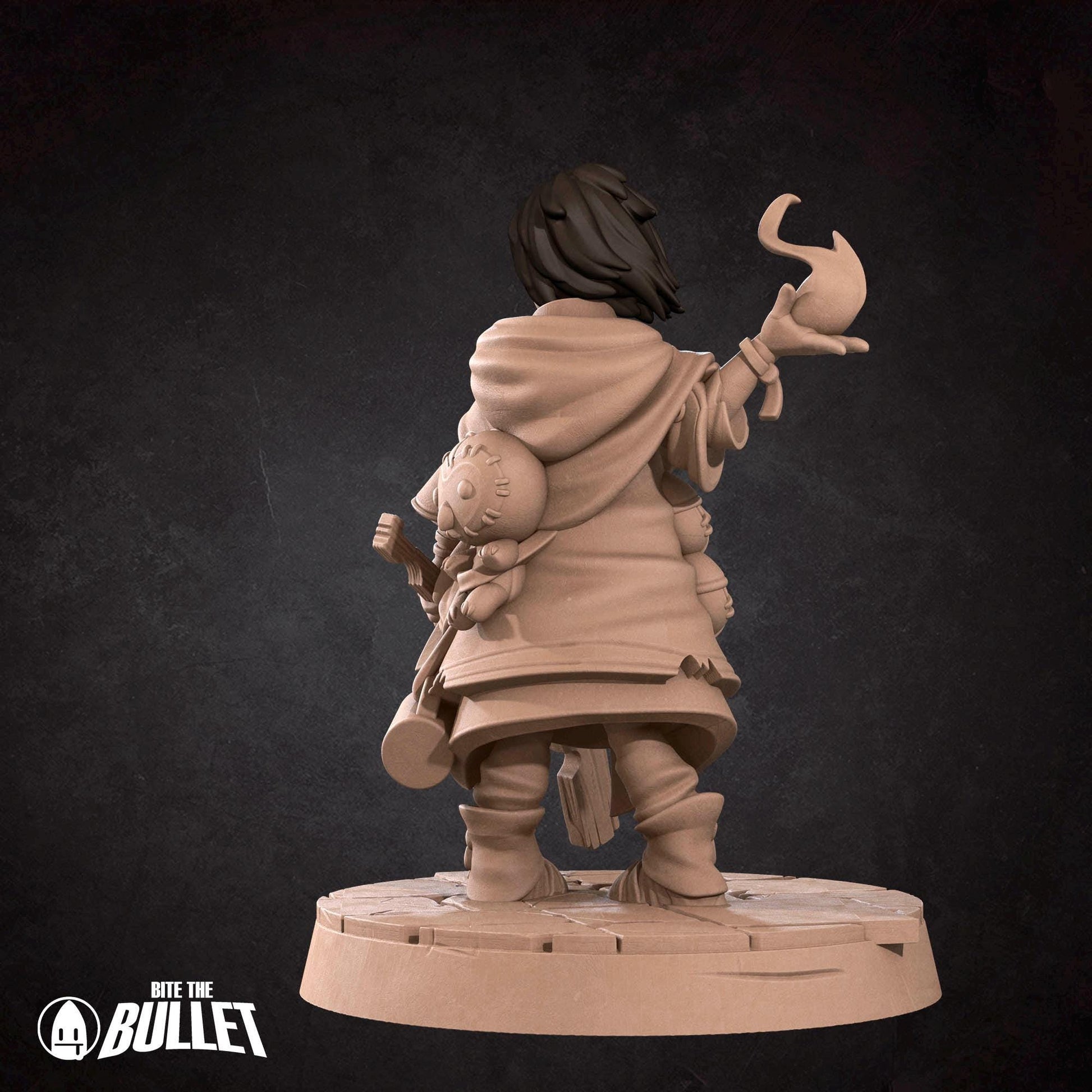 Female Kineticist Miniature | Tabletop RPG Miniature | Bite the Bullet | Roleplaying 3D Printed Fantasy Mini - 3DPrintDen