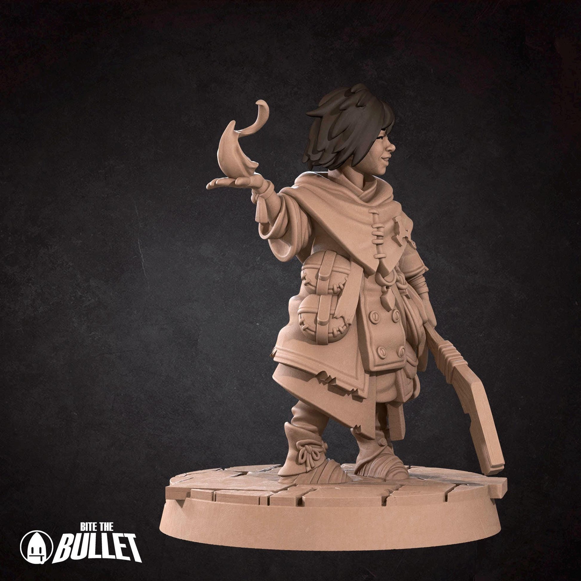 Female Kineticist Miniature | Tabletop RPG Miniature | Bite the Bullet | Roleplaying 3D Printed Fantasy Mini - 3DPrintDen